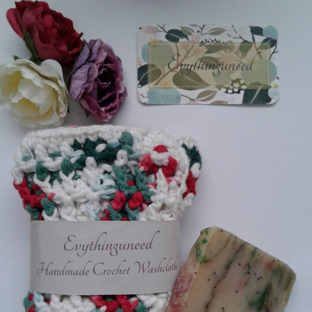 Handmade Crochet Wash Cloth Square